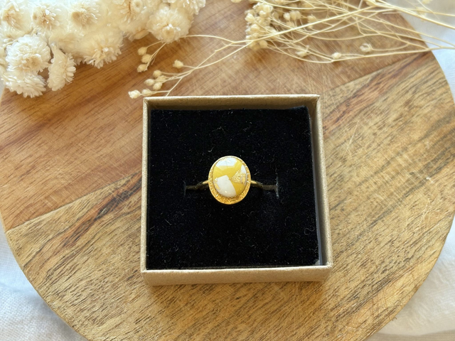 Bague fine - bouton d'or