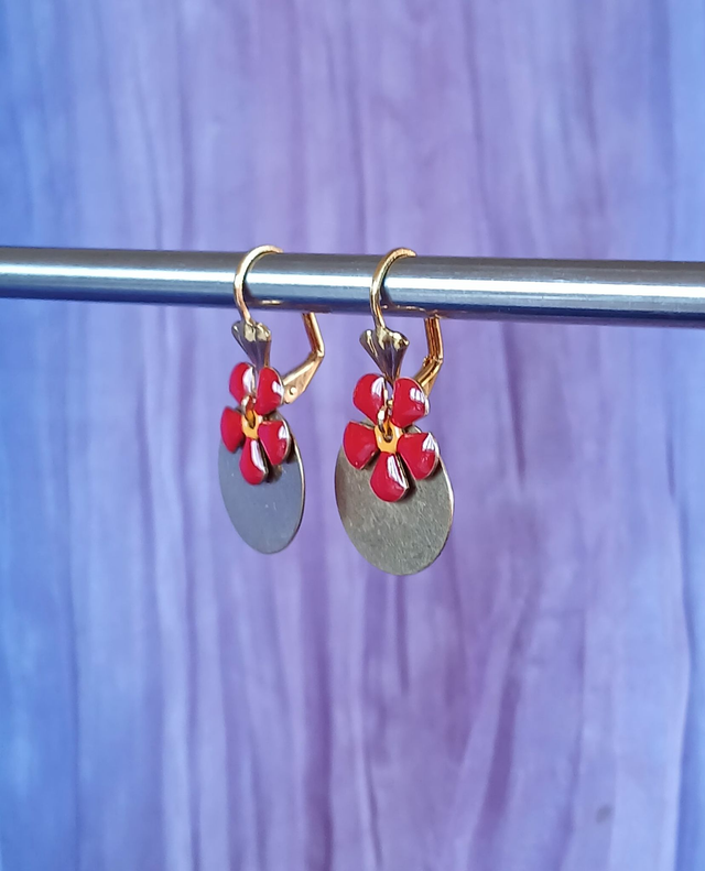 Boucles d'oreilles Fleur (coloris au choix)