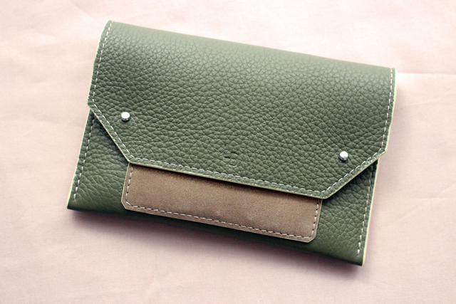 Pochette de Papier de Véhicule - Kaki&amp;Doré