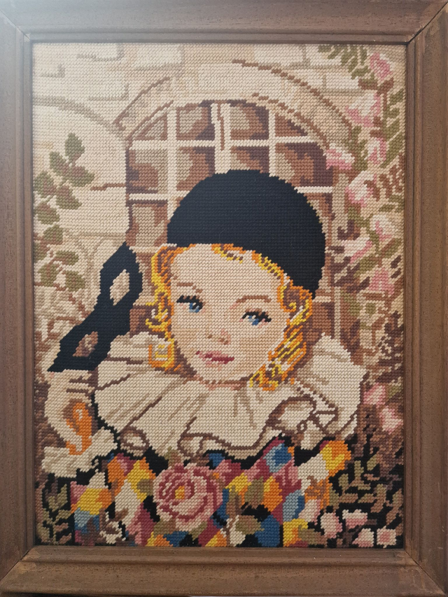 Harlequin Clown Tapestry, Framed