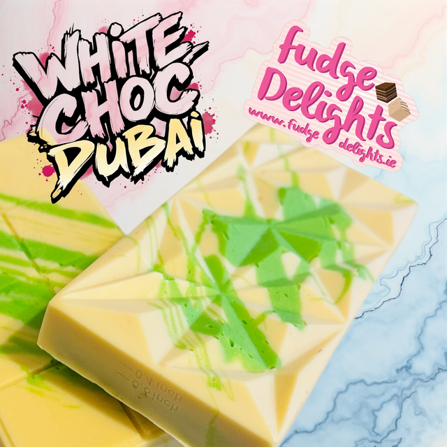 Fudge Delights homemade Dubai Bar - white choc - 275g 