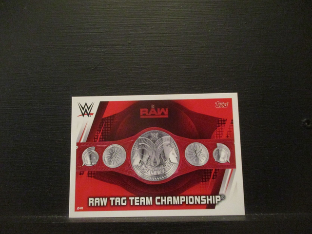 Raw Tag Team Championship - Championship Slam Attax Universe Original Trading Card #241