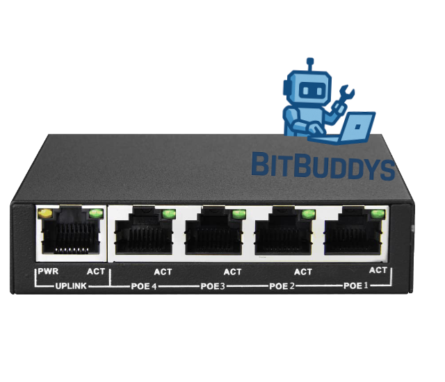 POE Switch 4+1 Port 10/100 Mbit
