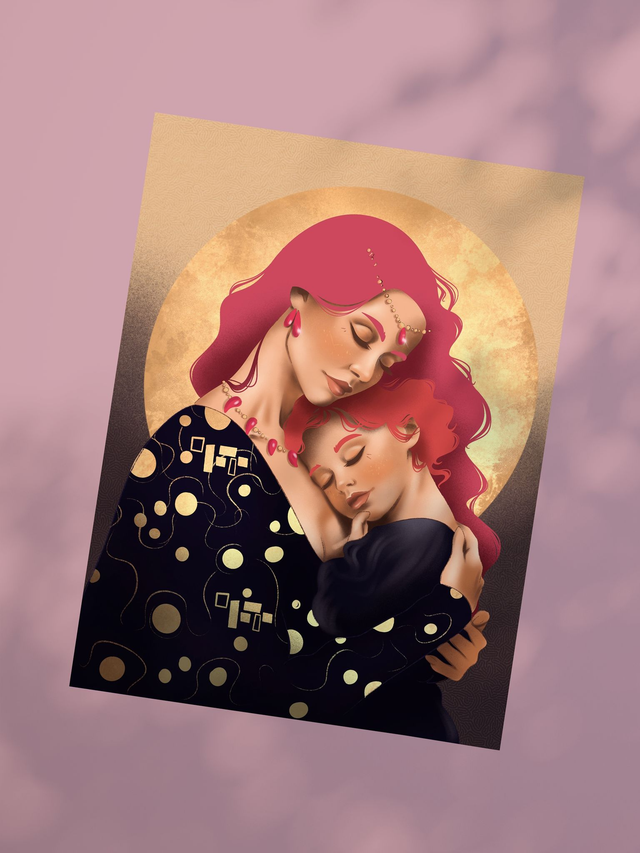 Ilustración madre e hija