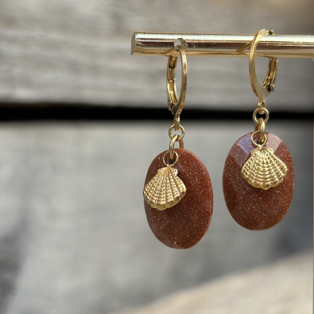 Dormeuses Shell Goldstone