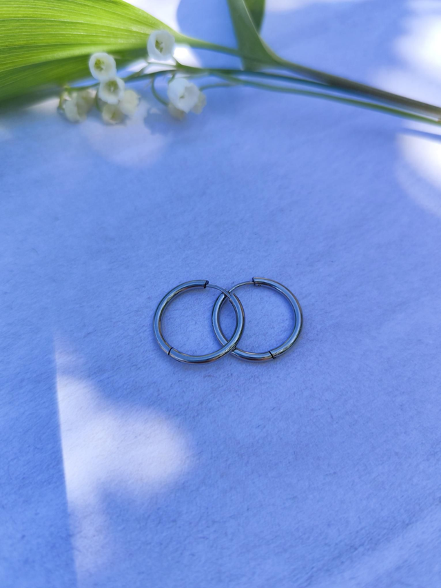 Créoles argentées taille M