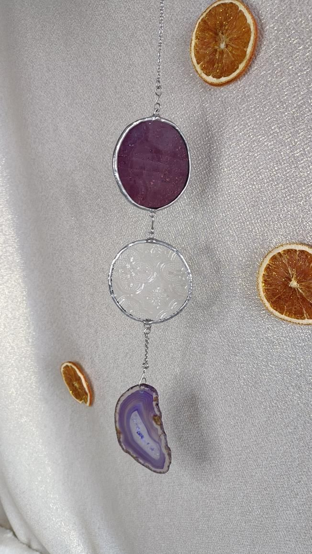 Sun catcher violet agate violet