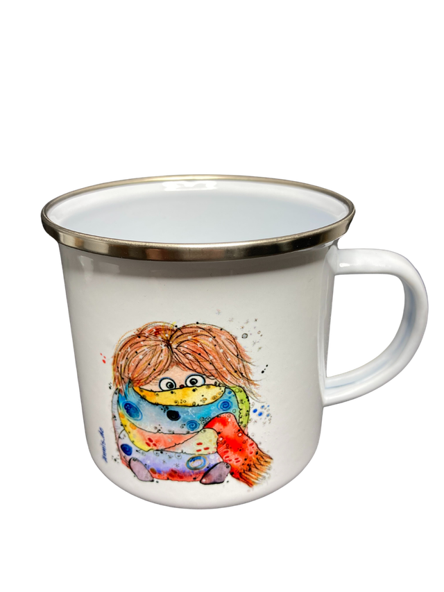 Emailletasse "Frostbeule"