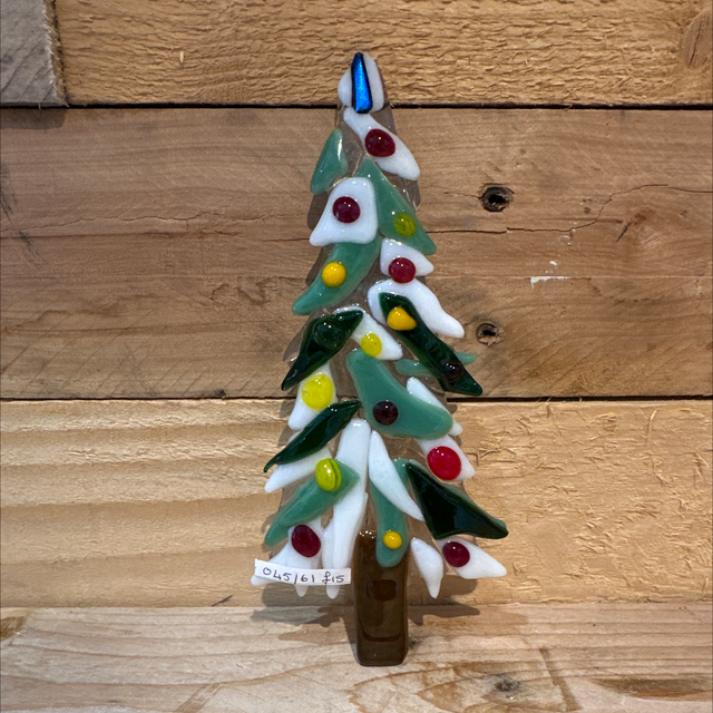 Large Thin Fused Glass Christmas Tree