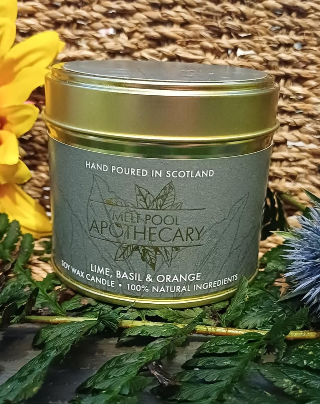 Lime, Basil & Orange Soy Wax Candle