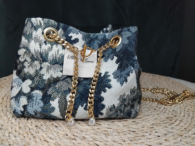 Mini sac FLEUR BLEUE