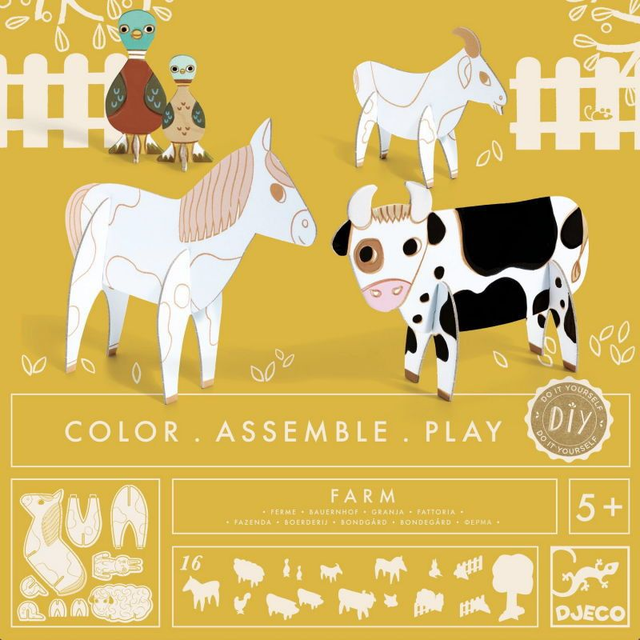 Color. Assemble. Play.   "Ferme" - Djeco