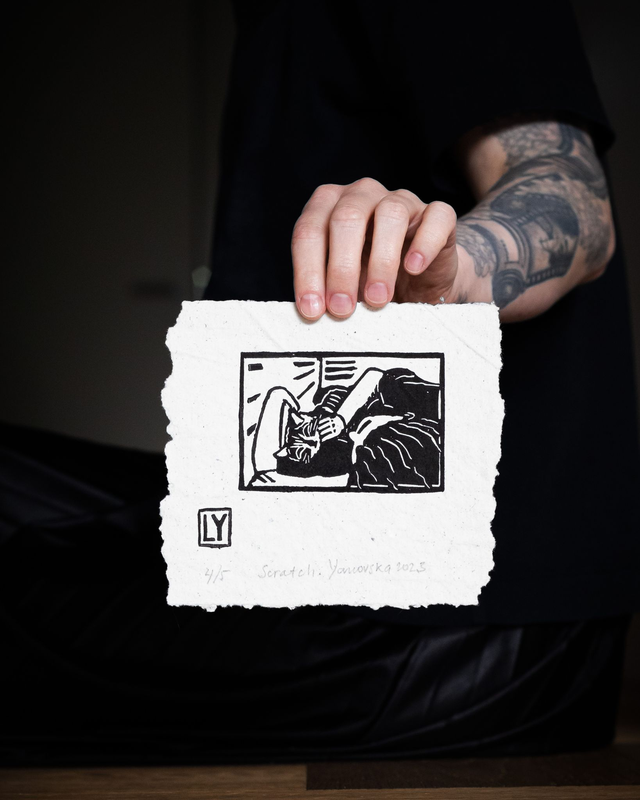 Nap - print A6 (handmade paper)