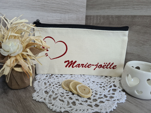 Pochette personnalisable beige