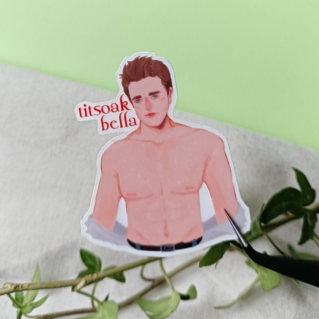 sparkly soak - transparent vinyl sticker 