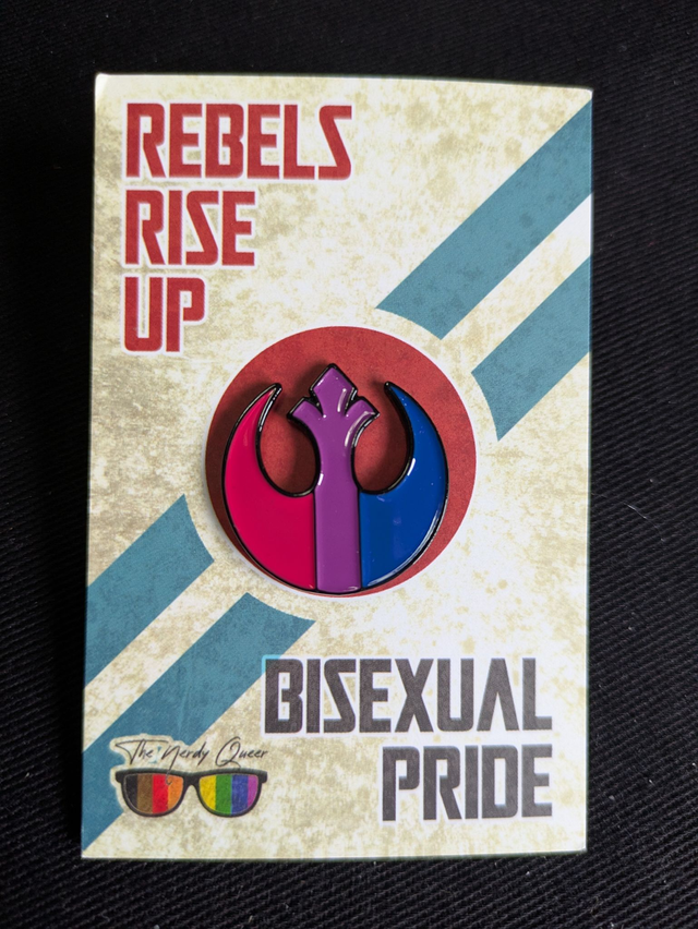 Star Wars Rebel Alliance Inspired Bisexual Pride Soft Enamel Pin Badge