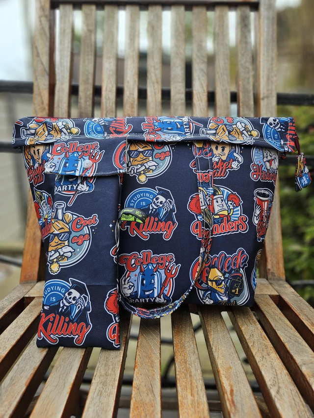 Glacière et Range couverts vintage bleu