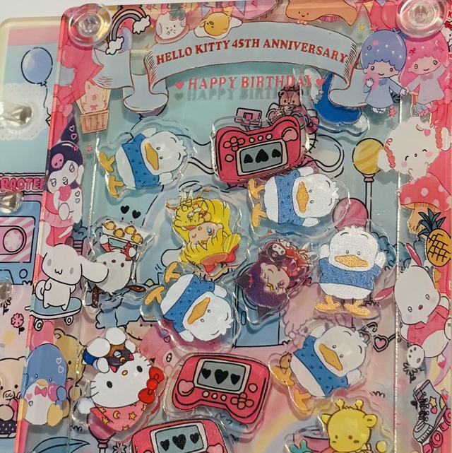Acrylic Sanrio character themed shaker notebook