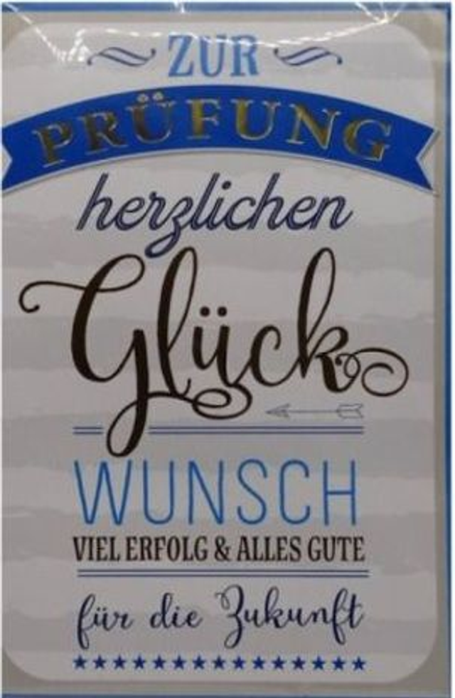 Prüfungskarte - Zur Prüfung herzlichen Glückwunsch 01