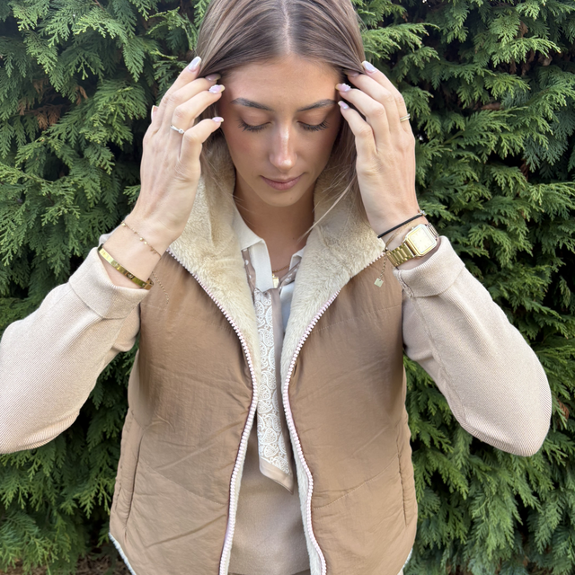 Gilet réversible en fausse fourrure – Micha