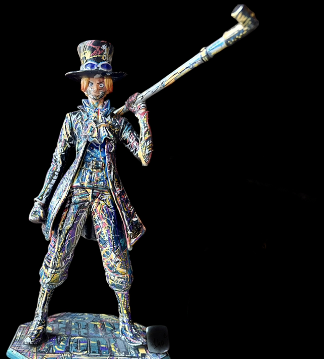 ONE PIECE SABO signé LM Art H. 23 cm