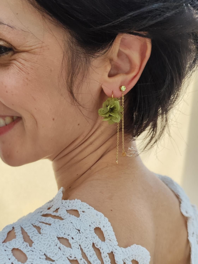 Boucles d'oreilles "Matcha"