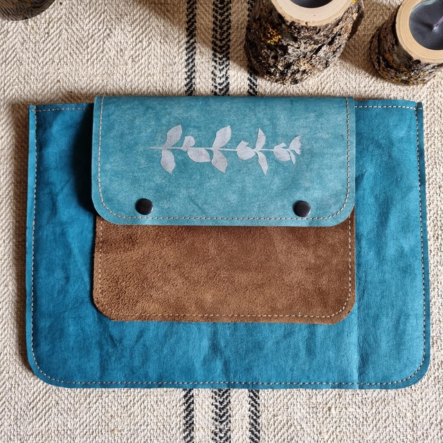 Housse à tablette bleu canard