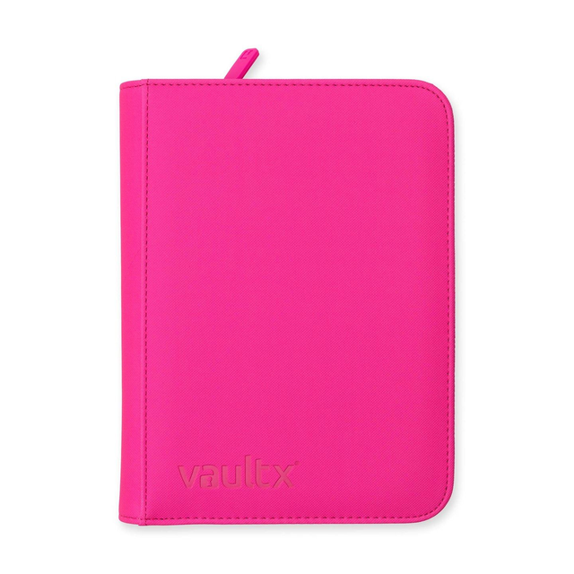 Vault X Neon Pink 4 Pocket Zip Binder