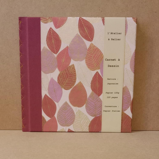 Carnet à Dessin Feuille/parme