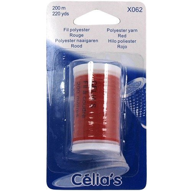 Fil à coudre rouge