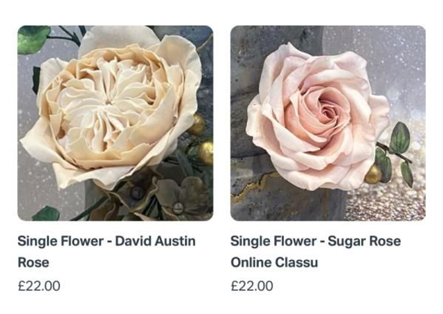 Sugar flowers - David Austin &amp; Rose - promo