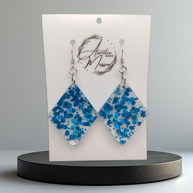 Boucles d'oreilles "Bleuet Rock"
