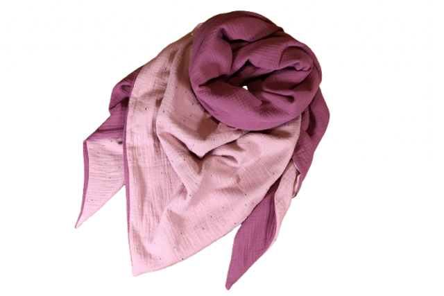 XXL-Musselintuch "Romy", rosé - berry