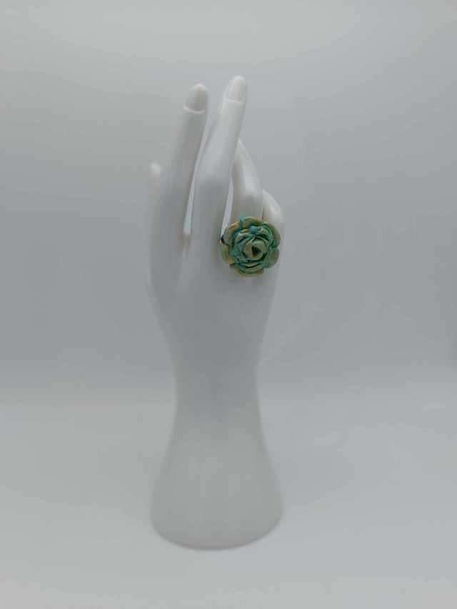 Bague  en porcelaine froide Grande fleur