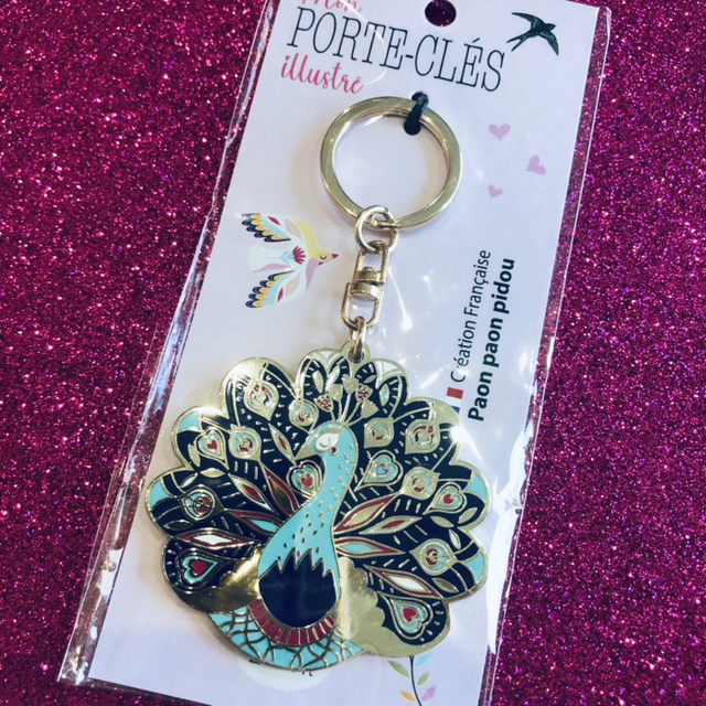 Porte clé &quot;Paon&quot;