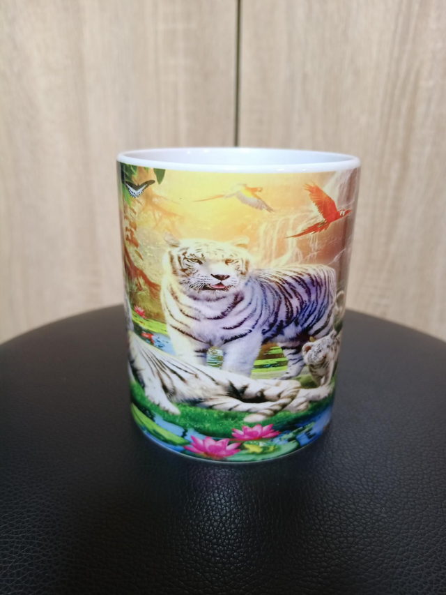 11 Oz Keramik Tasse Weiße Tiger 325ml