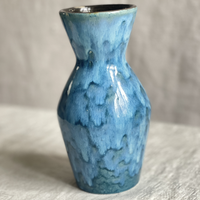 Keramik Vase Scheurich blau 