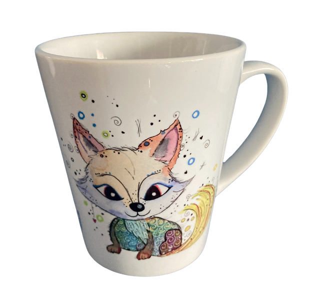 Konische Keramiktasse "Fuchs"