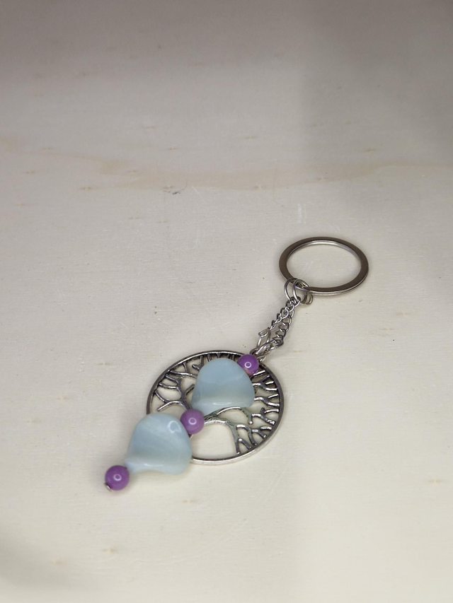 Porte-clés. Amazonite, Phosposidérite / 011