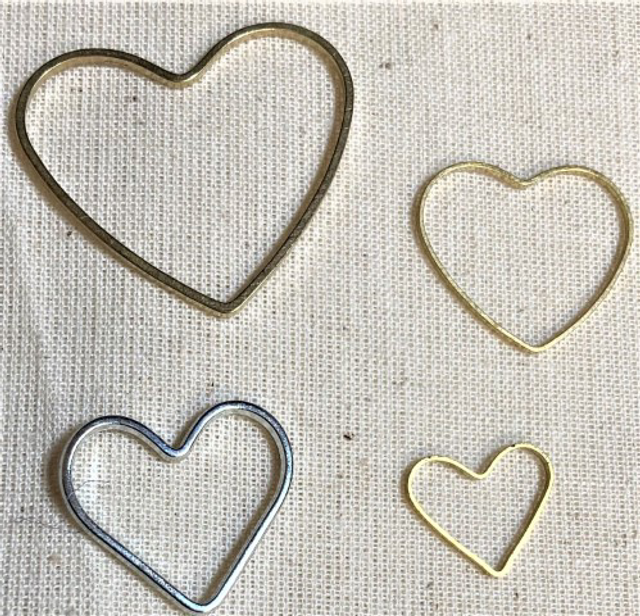 Heart Shaped Brass Rings