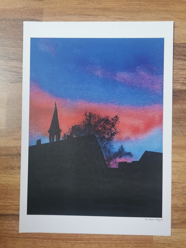 Coucher de soleil depuis ma fenêtre