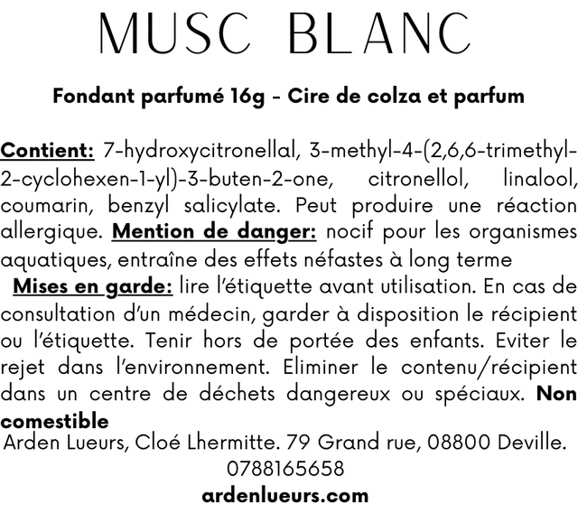 Fondant Musc blanc