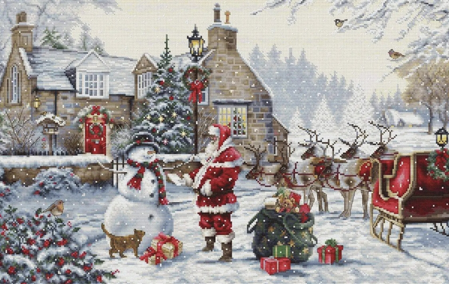 Santa’s Cottage counted cross stitch kit
