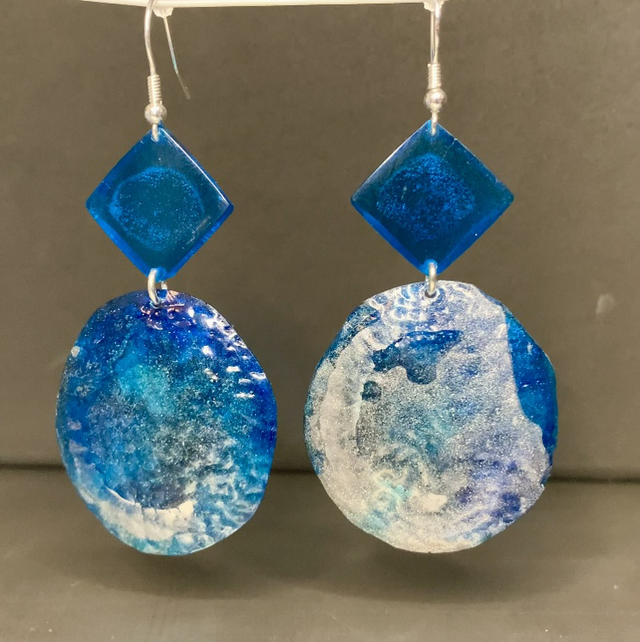 BO Skiny bleu argent translucide