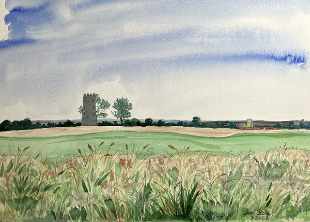 Black Mill, Beverley, original watercolour, approx 22 x 15 inches ( half imperial )