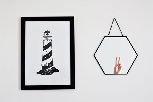 Linogravure A4 Phare