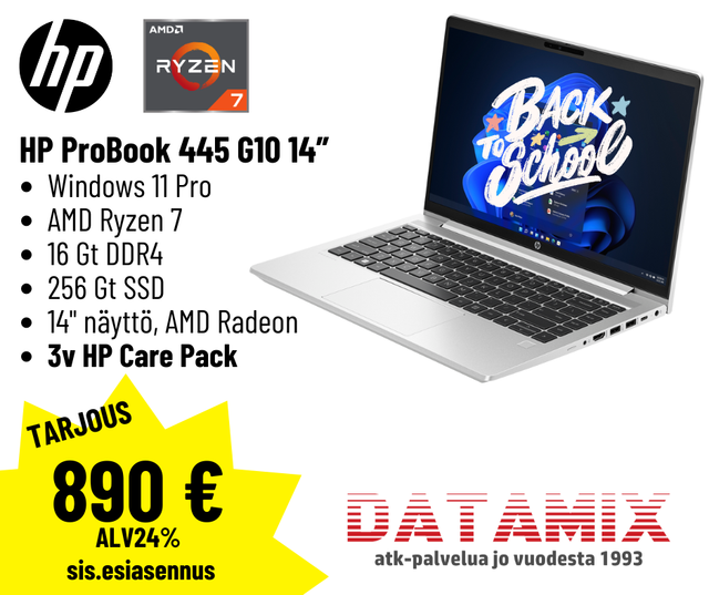 HP ProBook 445 G10 14” -kannettava tietokone