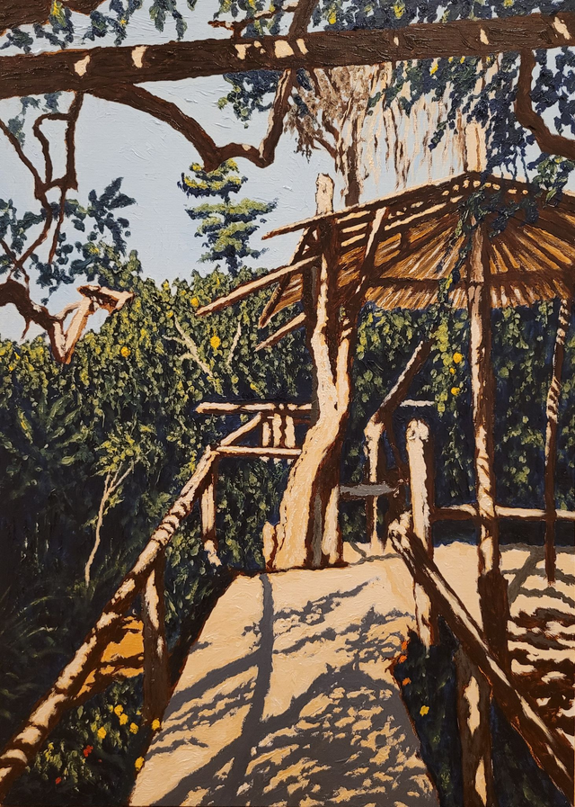 Gaj cytrynowy w Sorrento, 70x50, olej płótno, 2024