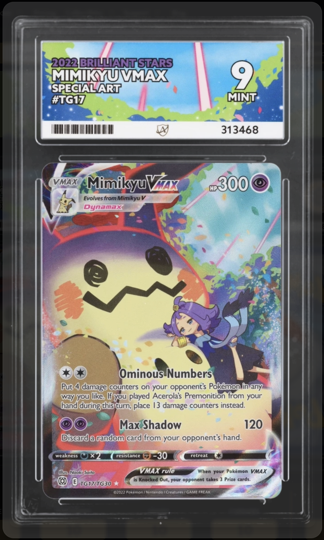 Ace (Gem Mint 10) Mimikyu VMAX Special Art 2022 Brilliant stars 