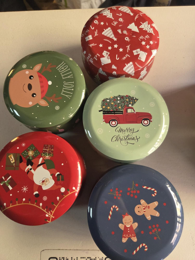 Velas de Navidad en lata 